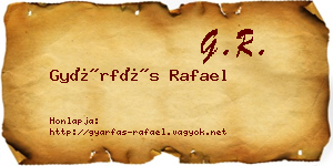 Gyárfás Rafael névjegykártya